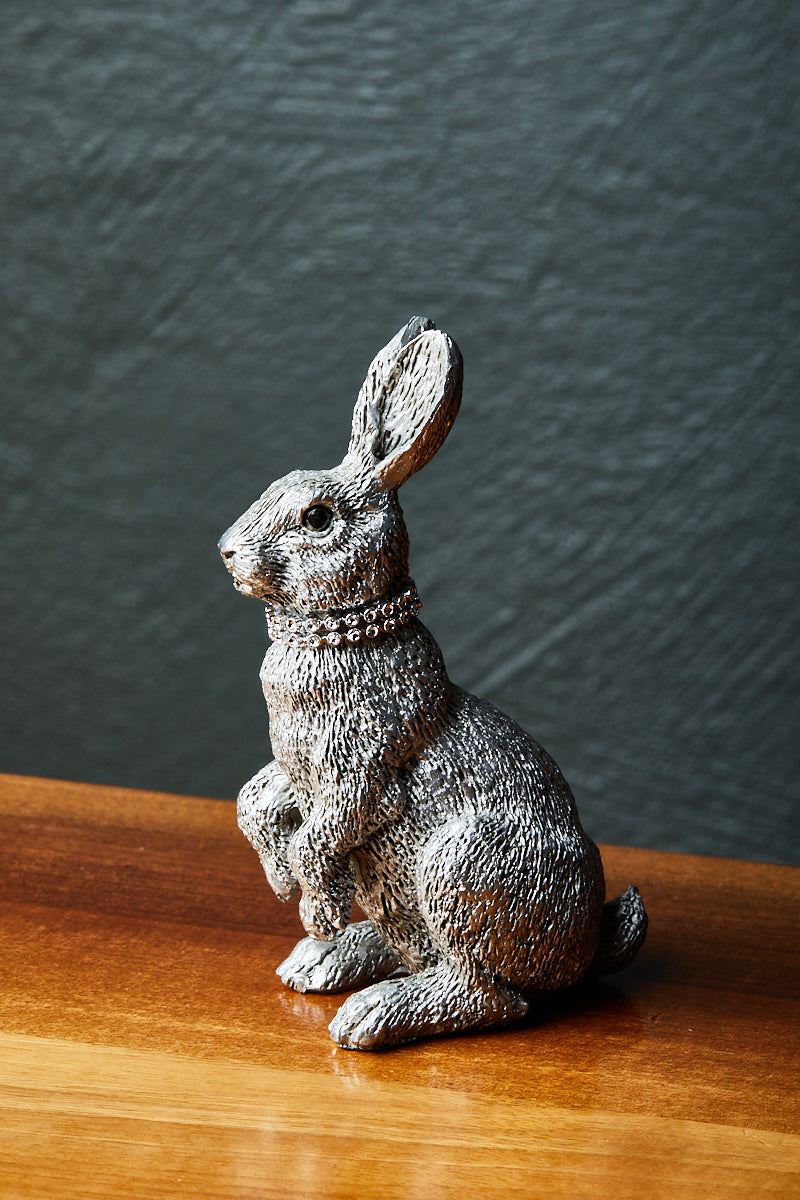 Silberner oder goldener Osterhase klein