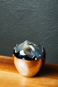 Silberne Ostervase "zerbrochenes Ei"
